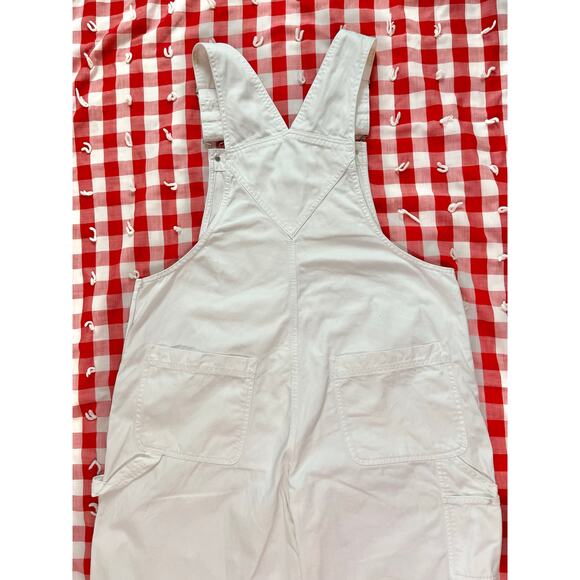 Vintage 90s / Y2K White Overalls Workwear Dungarees Coveralls Grunge // Size XL - Picture 3 of 6